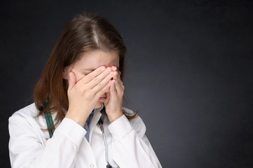 Tired doctor