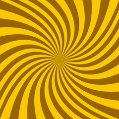 Abstract spiral ray burst design background from curved radial stripes - vector illustration