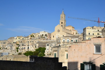 Fototapeta na wymiar Matera - la Cattedrale e i Sassi