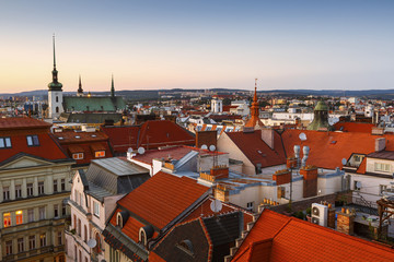 Obraz premium Old town of Brno as seen from the town hall tower. 