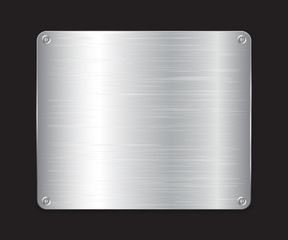 Metal rectangle plates vector