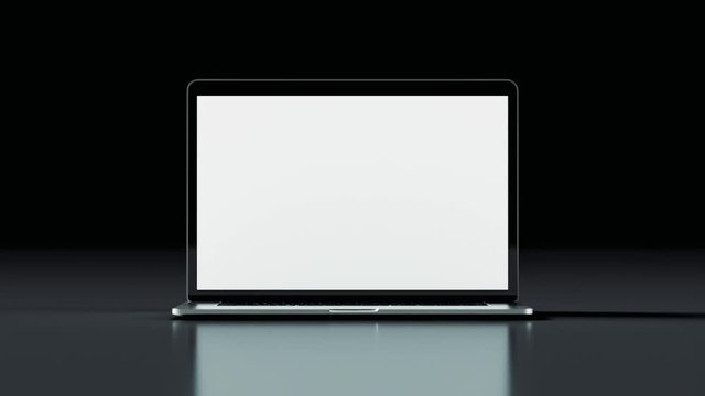 Moderner Laptop &ouml;ffnet sich 