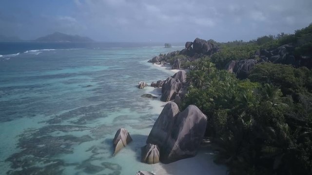 Aerial Seychelles Anse Source D'Argent