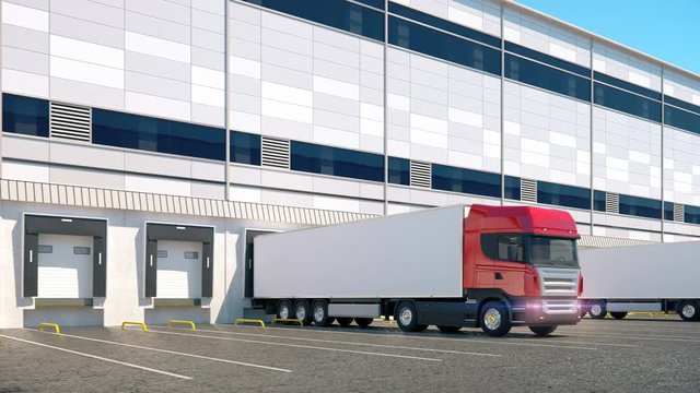 Loopable animation of unloading cargo from trucks to warehouse

High-quality 4K 3D rendering