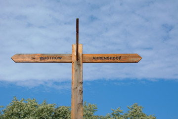 Ostsee, Wanderwege, Wegweiser