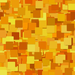 Abstract seamless chaotic square pattern background - vector graphic from orange squares with shadow effect