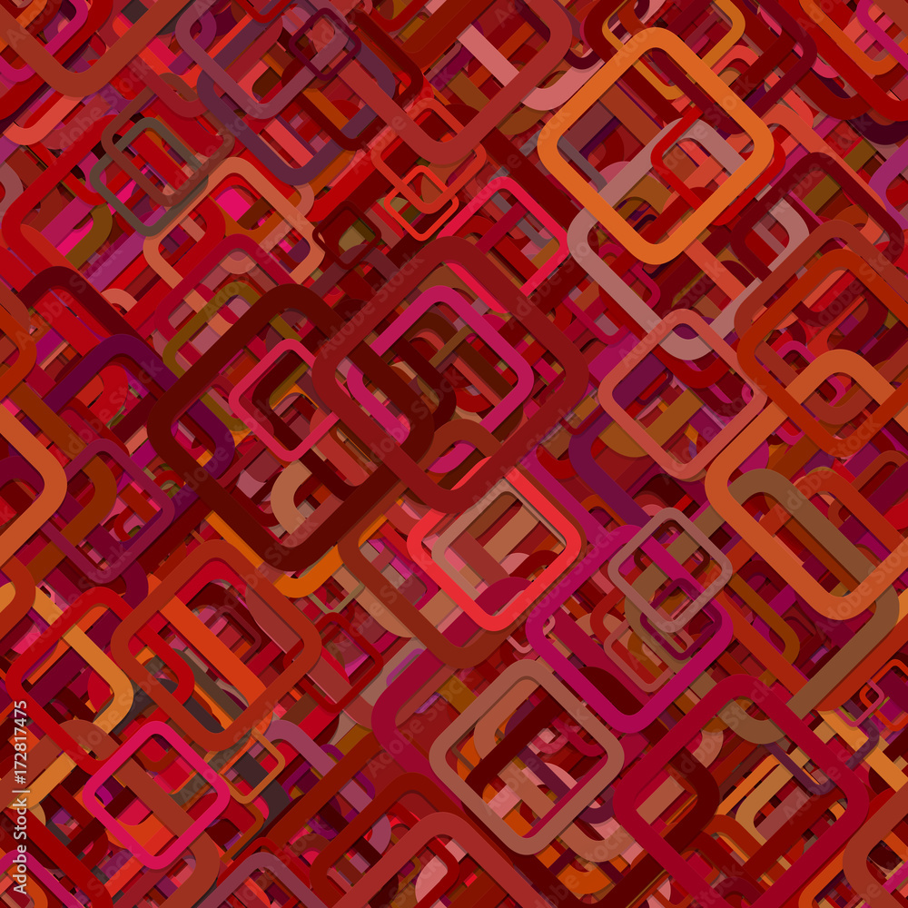 Poster seamless geometrical square pattern background - vector graphic design from diagonal rounded squares