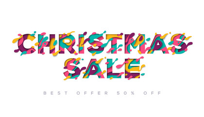 Christmas Year Sale typography design
