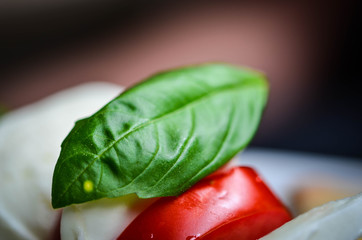 caprese salad close up