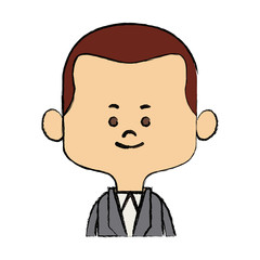 character man male portrait happy people vector illustration