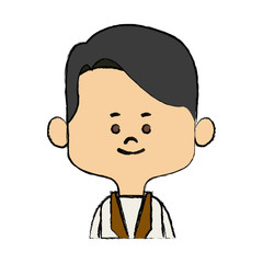 character man male portrait happy people vector illustration