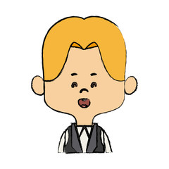 character man male portrait happy people vector illustration