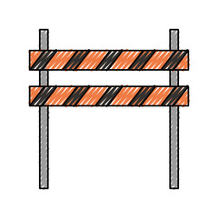 trafic barrier vector illustration