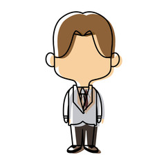 Fototapeta premium young happy groom man wear suit married vector illustration