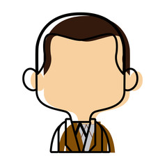 character man male portrait happy people vector illustration