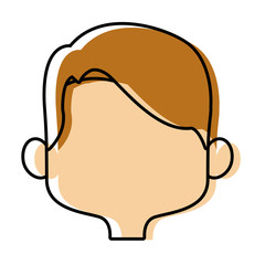 cartoon man face avatar character male cute vector illustration