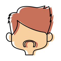 cartoon man face avatar character male cute vector illustration