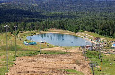 Lake in the ski resort "Igora"
