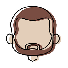 cartoon man face avatar character male cute vector illustration
