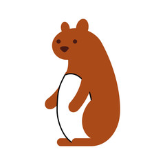 autumn season squirrel animal forest vector illustration