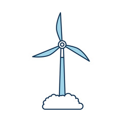 alternative sources of energy renewable windmills vector illustration
