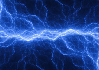 Blue lightning , plasma background