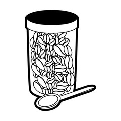 coffee grain vector illustration