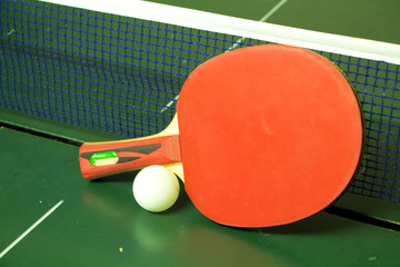 Table Tennis Racket and Net