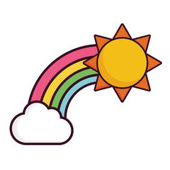 sun and rainbow icon