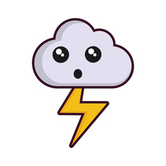 cloud and thunder icon