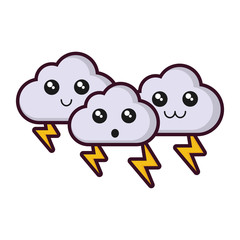 clouds and thunders icon