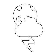 cloud and thunder icon