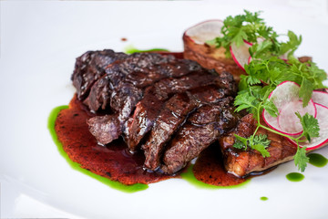 Delicious juicy steak beef meat
