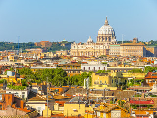 Fototapeta na wymiar View of the Rome and Vatican