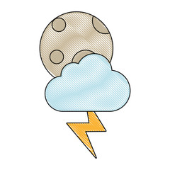 cloud and thunder icon