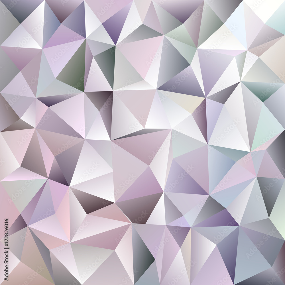 Poster geometric abstract chaotic triangle pattern background - mosaic vector graphic design from colored t
