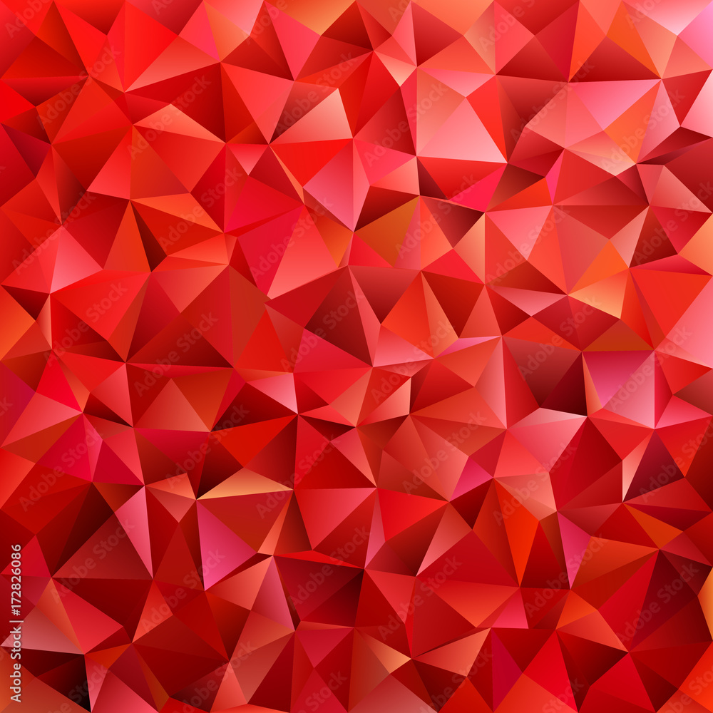 Poster dark red geometric abstract triangle tile pattern background - polygon vector graphic design from co