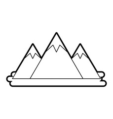 mountain peak natural land environment vector illustration