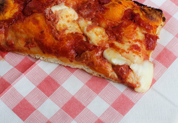 Slice of Neapolitan pizza