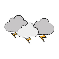 clouds and thunders icon
