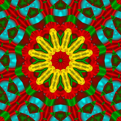 abstrakt bunt zwölfeck sternförmig manipulation floral