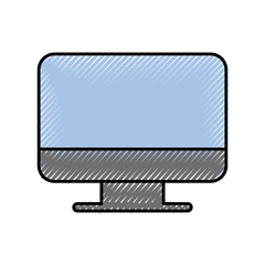 screen or monitor computer office device vector illustration