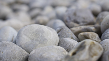 Pebbles on the beach macro