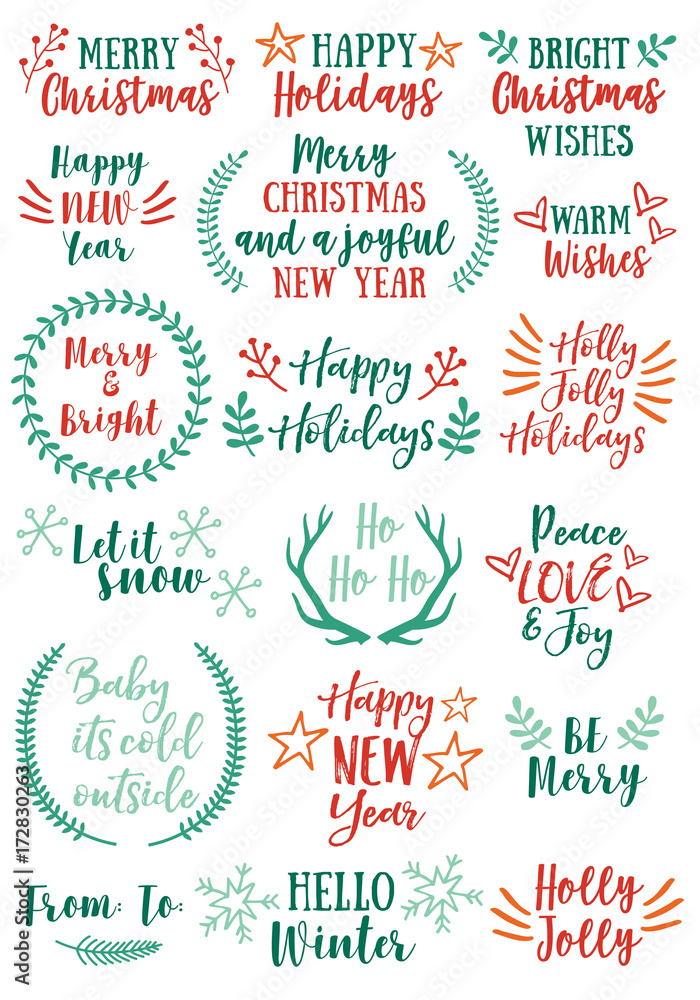 Canvas Prints christmas vector design elements