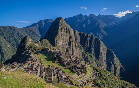 Machu Picchu Brightened Up By The Morning Sunrise