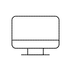 screen or monitor computer office device vector illustration