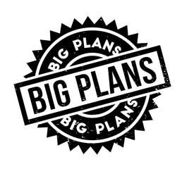 Big Plans rubber stamp. Grunge design with dust scratches. Effects can be easily removed for a clean, crisp look. Color is easily changed.