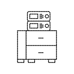 office cabinet with binder organization archive vector illustration