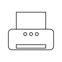 office printer electric technology scanner vector illustration