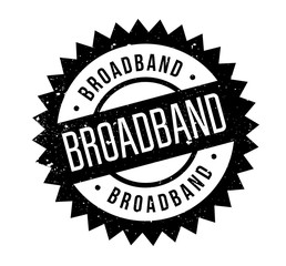 Obraz premium Broadband rubber stamp. Grunge design with dust scratches. Effects can be easily removed for a clean, crisp look. Color is easily changed.